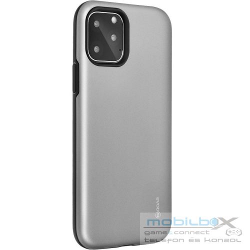 Xiaomi Redmi 8A, Szilikon tok, műanyag kerettel, közepesen ütésálló, Roar Rico Armor, szürke
