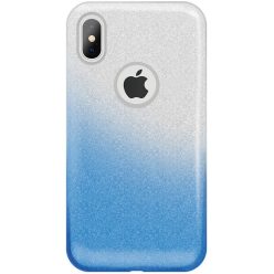   Huawei Y5p / Honor 9S, Szilikon tok, csillogó, Forcell Shining, kék/ezüst
