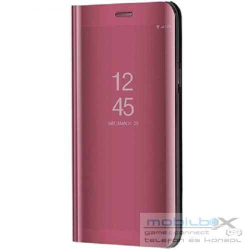 Xiaomi Mi Note 10 Lite, Oldalra nyíló tok, hívás mutatóval, Smart View Cover, vörösarany (utángyártott)