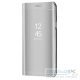 Xiaomi Mi Note 10 Lite, Oldalra nyíló tok, hívás mutatóval, Smart View Cover, ezüst (utángyártott)