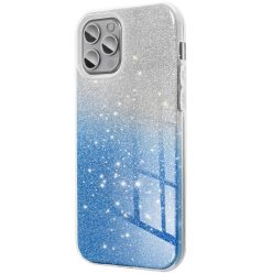   Huawei P Smart (2020), Szilikon tok, csillogó, Forcell Shining, kék/ezüst