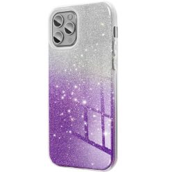   Huawei P Smart (2020), Szilikon tok, csillogó, Forcell Shining, lila/ezüst