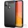 Huawei Honor X10 5G, Szilikon tok, közepesen ütésálló, szálcsiszolt, karbon minta, fekete
