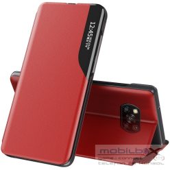   Samsung Galaxy S7 Edge SM-G935, Oldalra nyíló tok, stand, hívás mutatóval, Wooze FashionBook, piros