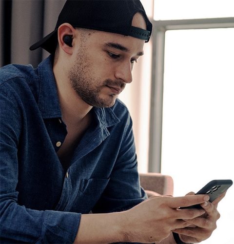 Bluetooth sztereó fülhallgató, v5.0, TWS, töltőtok, érintés vezérlés, zajszűrővel, vízálló, Edifier X3, fekete