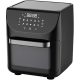 Forró levegős sütő, fritőz, Air Fryer, olaj nélküli, 1800 W teljesítmény, 12 l-es, Digitális kijelzővel, 10 programos, Leacco AF103, fekete (Bemutató darab)