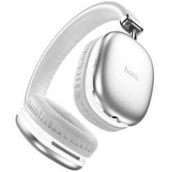   Bluetooth sztereó fejhallgató, v5.3, mikrofon, 3.5mm, funkció gomb, hangerő szabályzó, TF kártyaolvasó, összecsukható, teleszkópos fejpánt, Hoco W35, ezüst
