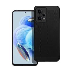   Xiaomi Redmi Note 12 5G / Poco X5 5G, Műanyag hátlap védőtok, légáteresztő, lyukacsos minta, Breezy, fekete