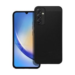   Samsung Galaxy A34 5G SM-A346B, Műanyag hátlap védőtok, légáteresztő, lyukacsos minta, Breezy, fekete