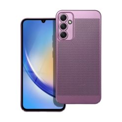   Samsung Galaxy A34 5G SM-A346B, Műanyag hátlap védőtok, légáteresztő, lyukacsos minta, Breezy, lila