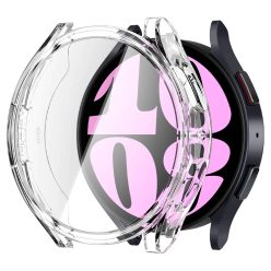   Samsung Galaxy Watch 6 (40mm) SM-R930 / R935, Szilikon védőkeret, ütésálló, szíj nélkül, Spigen Ultra Hybrid, átlátszó