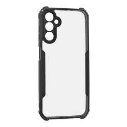   Samsung Galaxy A54 5G SM-A546B, Szilikon tok, közepesen ütésálló, légpárnás sarok, akril hátlap, Anti-Drop Case, átlátszó/fekete