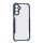 Samsung Galaxy A14 4G / A14 5G SM-A145F / A146B, Szilikon tok, közepesen ütésálló, légpárnás sarok, akril hátlap, Anti-Drop Case, átlátszó/sötétkék