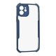 Apple iPhone 12 Pro, Szilikon tok, közepesen ütésálló, légpárnás sarok, akril hátlap, Anti-Drop Case, átlátszó/sötétkék