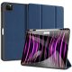Apple iPad Pro 13 (2024), mappa tok, Smart Case, érintőceruza tartó, Dux Ducis Domo, sötétkék