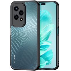   Huawei Honor 200 Lite, Műanyag hátlap védőtok + szilikon keret, hullám minta, Dux Ducis Aimo, áttetsző/fekete
