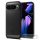Google Pixel 9 Pro XL, Szilikon tok, Spigen Rugged Armor, karbon minta, fekete