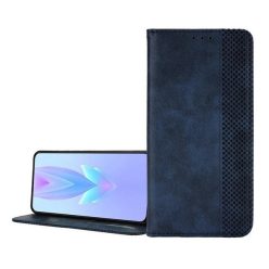   Huawei Honor X6b, Oldalra nyíló tok, stand, mozaik minta, sötétkék