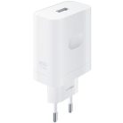 Hálózati töltő adapter, 45W, USB aljzat, gyorstöltés, Realme SuperVooc, fehér, gyári