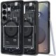 Samsung Galaxy S25 Ultra SM-S938, Műanyag hátlap védőtok + szilikon keret, Magsafe töltővel kompatibilis, Telefon belső minta, Spigen Ultra Hybrid Zero One Mag, átlátszó/füst