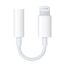   Adapter, Lightning 8pin - 3.5 mm jack átalakító, Apple, fehér, gyári
