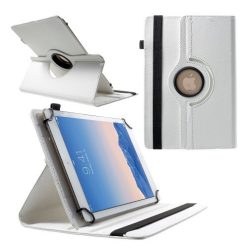   Univerzális TabletPC tok, mappa tok, 9-10", stand, elforgatható (360°), fehér