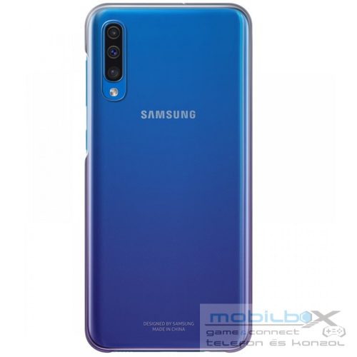 Samsung Galaxy A50 SM-A505F, Műanyag hátlap védőtok, gyári, átlátszó/lila