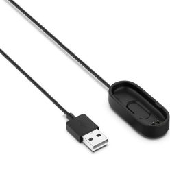   Xiaomi Mi Band 4, töltő + kábel, USB, mágneses, 100 cm, fekete