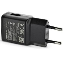   Hálózati töltő adapter, 5V / 2000mA, USB aljzat, gyorstöltés, Samsung, fekete, gyári
