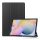 Samsung Galaxy Tab S7 Plus 12.4 / Tab S7 FE 12.4 / Tab S8 Plus 12.4, mappa tok, Trifold, fekete