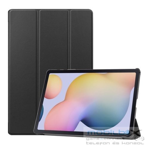 Samsung Galaxy Tab S7 Plus 12.4 / Tab S7 FE 12.4 / Tab S8 Plus 12.4, mappa tok, Trifold, fekete