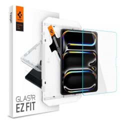   Apple iPad Pro 13 (2024), Kijelzővédő fólia, ütésálló fólia, Tempered Glass (edzett üveg), Spigen Ez Fit, Clear