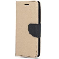   Apple iPhone 15 Pro, Oldalra nyíló tok, stand, Fancy Book, arany/fekete