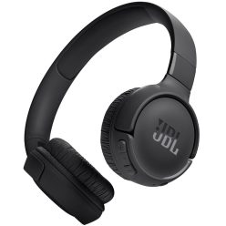   Bluetooth sztereó fejhallgató, v5.3, Multipoint, mikrofon, funkció gomb, hangerő szabályzó, összecsukható, teleszkópos fejpánt, JBL Tune 520BT, fekete