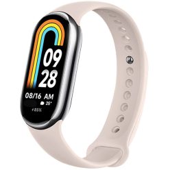   Xiaomi Mi Smart Band 8 / 9, szilikon pótszíj, állítható, TP IconBand, bézs