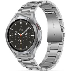   Samsung Galaxy Watch 4 / 5 / 5 Pro / 6 / 7 / FE (40 / 44 / 45mm) / Watch 4 Classic / 6 Classic (42 / 43 / 46mm), fém pótszíj, TP Stainless, ezüst