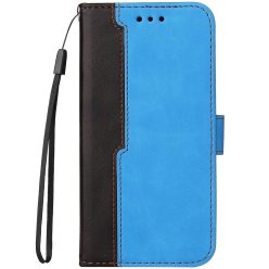   Xiaomi Redmi 13 4G / Note 13R / Poco M6 4G, Oldalra nyíló tok, stand, kártyatartóval, kézpánttal, Wooze Colour Wallet, kék