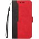 Xiaomi Redmi Note 14 Pro 4G (Global), Oldalra nyíló tok, stand, kártyatartóval, kézpánttal, Wooze Colour Wallet, piros