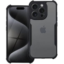   Oppo A3 4G (A40, A40m), Szilikon tok, közepesen ütésálló, légpárnás sarok, akril hátlap, Anti-Drop Case, átlátszó/fekete