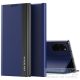 Samsung Galaxy A56 5G SM-A566B, Oldalra nyíló tok, stand, Wooze Silver Line, sötétkék