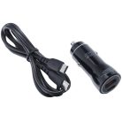 Autós töltő, Szivargyújtós töltő, 30W, USB aljzat, USB Type-C aljzat, USB Type-C - USB Type-C kábellel, gyorstöltés, QC 3.0, PD, AFC, PPS, Blue Star, fekete