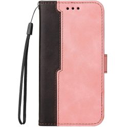   Xiaomi 15, Oldalra nyíló tok, stand, kártyatartóval, kézpánttal, Wooze Colour Wallet, rózsaszín