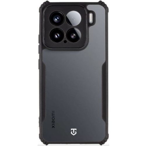 Xiaomi 15, Szilikon tok, közepesen ütésálló, légpárnás sarok, Tactical Quantum Stealth, átlátszó/fekete