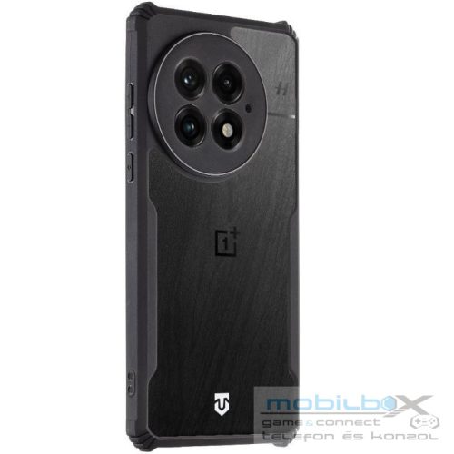 OnePlus 13, Szilikon tok, közepesen ütésálló, légpárnás sarok, Tactical Quantum Stealth, átlátszó/fekete