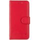 Motorola Moto G15, Oldalra nyíló tok, stand, kártyatartóval, csatos, Tactical Field Notes, piros