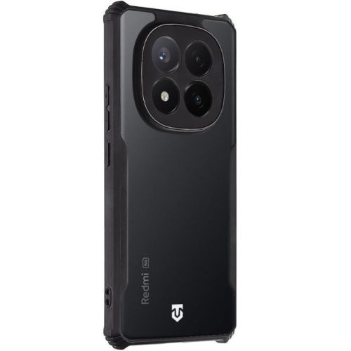 Xiaomi Redmi Note 14 Pro Plus 5G (Global), Szilikon tok, közepesen ütésálló, légpárnás sarok, Tactical Quantum Stealth, átlátszó/fekete
