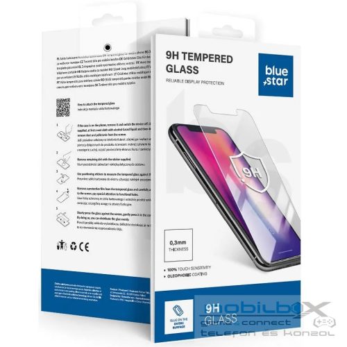 Samsung Galaxy S24 Plus SM-S926, Kijelzővédő fólia, ütésálló fólia (az íves részre NEM hajlik rá!), Tempered Glass (edzett üveg), Blue Star, Clear