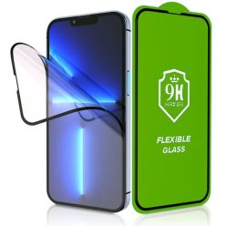   Samsung Galaxy S25 Edge SM-S937, Kijelzővédő fólia, ütésálló fólia, Tempered Glass (edzett üveg), 5D, Full Glue, Nano Flexi Glass, fekete