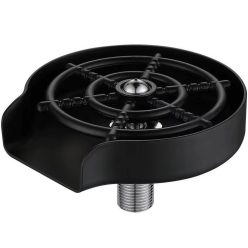   Automata pohár- és üvegmosó és öblítő szett, nagynyomású fúvókával, rugalmas csatlakozóval, Wooze Glass Washer, fekete