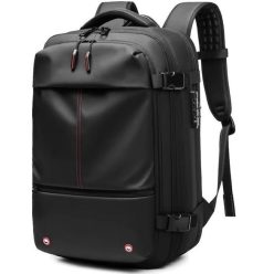   Vákuumos kompressziós hátizsák, utazótáska, 60 Liter kapacitás, vákuumszivattyúval, vízálló, légáteresztő, Wooze VacPack, fekete